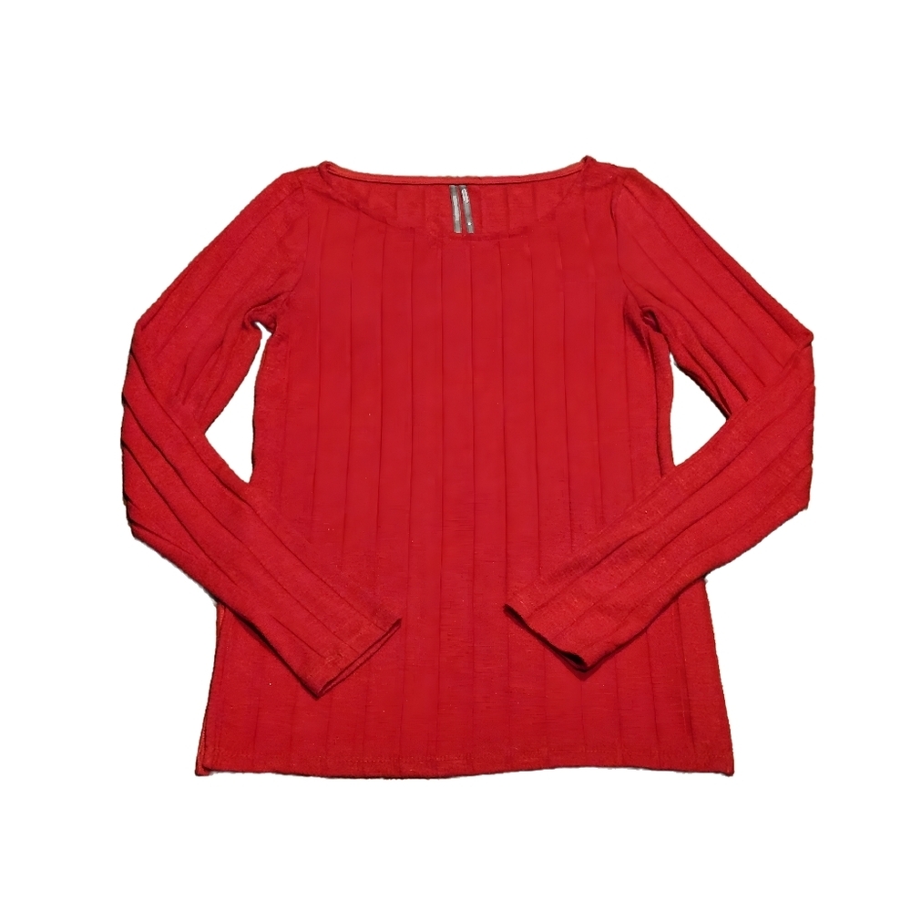 Women's Anthropologie Red Scoop Neck Sweater - Red - Medium